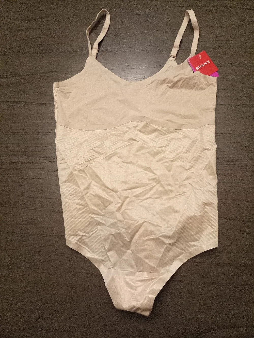 SPANX Cream Seamless Shaping One-Piece Bodysuit